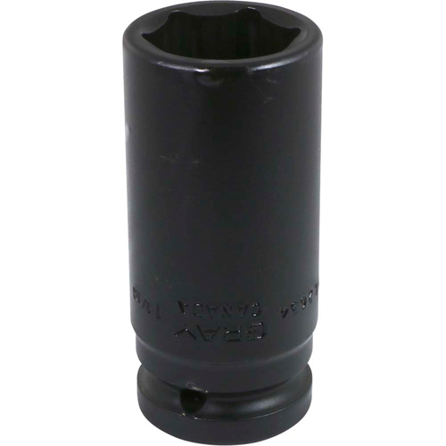 Socket, Impact, 9/16", 3/4" Drive, 6 Points, Deep MAS Chibougamau