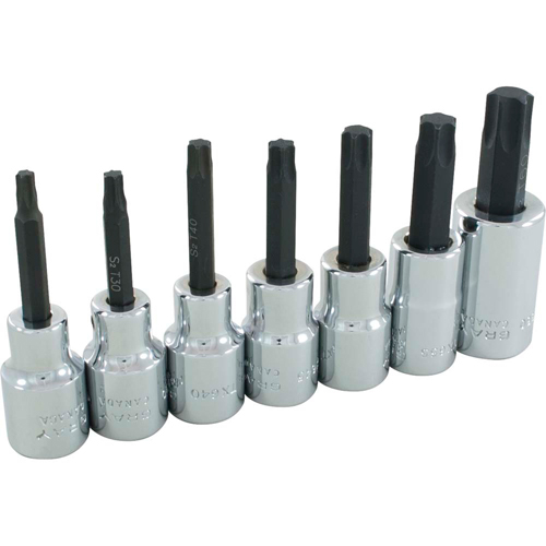 Torx&reg; Head Socket Set, Torx&reg;, 1/2" Drive, 7 Pcs MAS Chibougamau