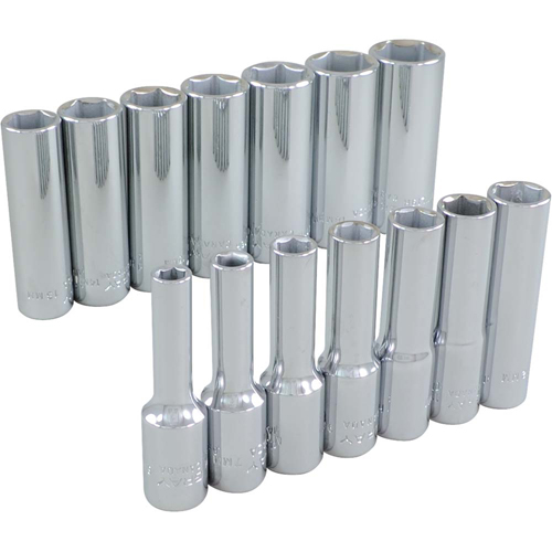 Socket Set, 14 Pcs, 3/8" Drive Size, Deep MAS Chibougamau