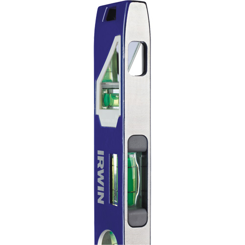 250 Series Heavy-Duty Torpedo Level, 9" L, Aluminum, 4 Vials, Magnetic MAS Chibougamau