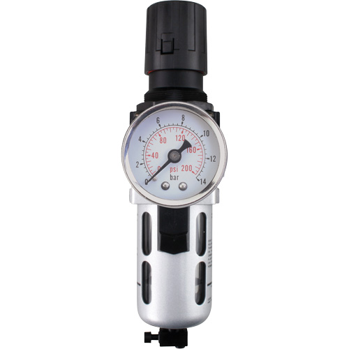 Filtre/r&eacute;gulateur d'air modulaire (manom&egrave;tre compris), 1/4" NPT, 145 PSI, Capacit&eacute; de 0,3 oz liq. MAS Chibougamau