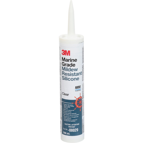 Produit d'&eacute;tanch&eacute;it&eacute; &agrave; base de silicone de calibre marin, 296 ml, Cartouche, Transparent MAS Chibougamau