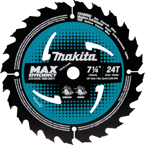 Carbide-Tipped Circular Saw Blade, 7-1/4", 24 Teeth, Wood Use MAS Chibougamau
