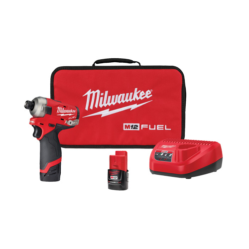 Ensemble de tournevis hexagonal hydraulique &agrave; percussion M12 Fuel Surge, 1/4", 450 lb-po Couple max., 12 V, Lithium-ion MAS Chibougamau