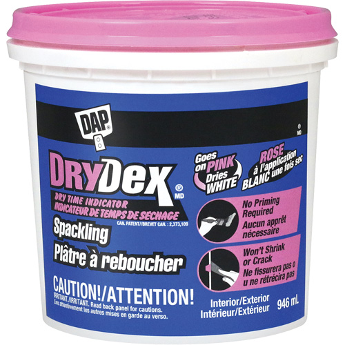 DryDex&reg; Spackling, 946 ml, Plastic Container MAS Chibougamau