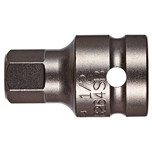 Socket Bit, Hex, 6 mm x 1-1/2" L, 1/2" Drive MAS Chibougamau