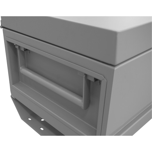 Jobsite Storage Box, 32" x 19" x 17-13/16", Steel, Grey MAS Chibougamau