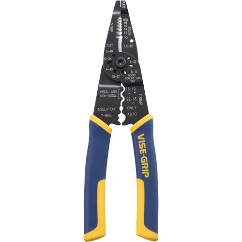 Outil polyvalent &agrave; d&eacute;nuder/sertir/couper les fils, 8-1/2" lo, 10 - 22 AWG MAS Chibougamau