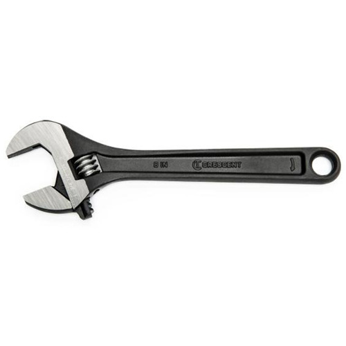 Cl&eacute; &agrave; molette, 8" lo, la max. 1-1/8", Oxyde noir MAS Chibougamau