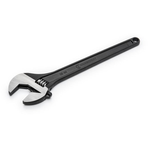 Adjustable Wrench, 15" L, 1-2/3" Max Width, Black MAS Chibougamau