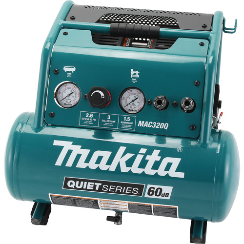 Quiet Series Air Compressor, Electric, 3 Gal (3.6 US Gal), 135 PSI, 120/1 V MAS Chibougamau