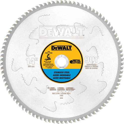 Stainless Steel Cutting Saw Blade, 14", 90 Teeth, Metal Use MAS Chibougamau