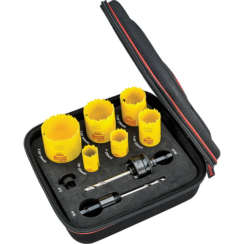Deep Cut Hole Saw Kit, 9 Pieces MAS Chibougamau