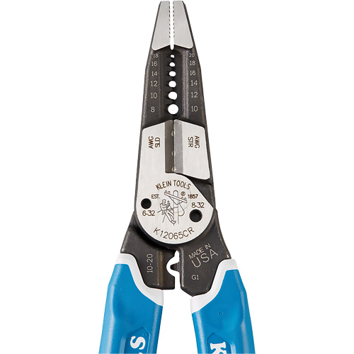 Outil polyvalent Klein-Kurve pour d&eacute;nuder, couper et sertir les fils, 8-1/4" lo, 8 - 20 AWG MAS Chibougamau
