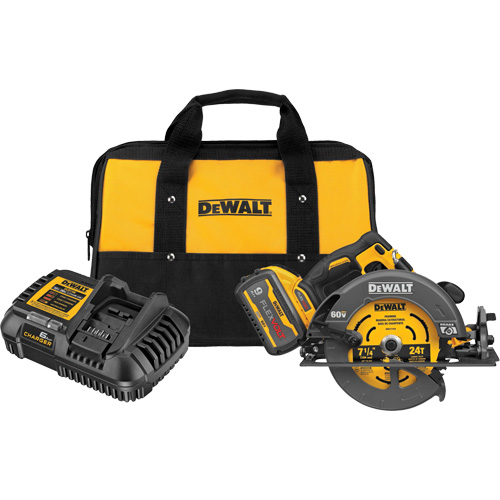 FlexVolt&reg; Max Brushless Circular Saw with Electric Brake Kit, 7-1/4", 60 V MAS Chibougamau
