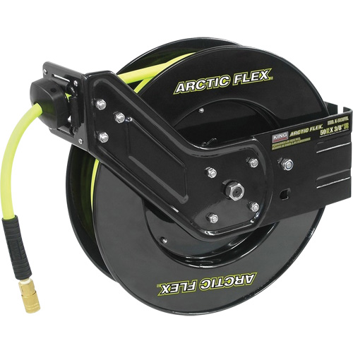 Retractable Hose Reel with Hybrid Polymer Hose, Air, 3/8" x 50', Single Hose, 300 psi MAS Chibougamau