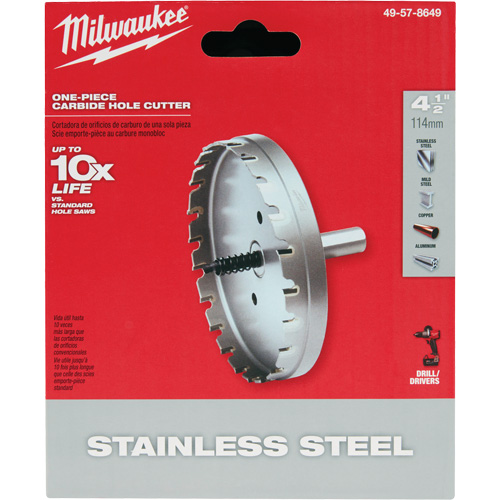 Scies-cloches au carbure monobloc, 4-1/2", Profondeur de la coupe de 3/16" MAS Chibougamau