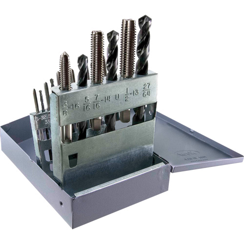 DRILLCO UNC Tap & Drill Set, 18 Pieces MAS Chibougamau