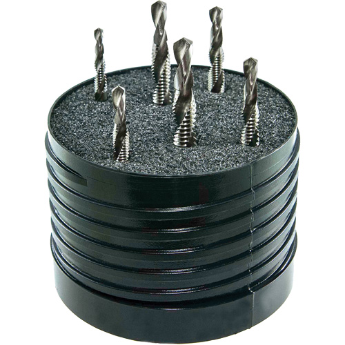 DRILLCO Combined Tap & Drill Set, 6 Pieces, High Speed Steel MAS Chibougamau