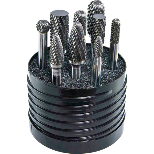 Jeu d'al&eacute;soirs au carbure plein &agrave; simple coupe Magnum SET 1 DRILLCO, 8 morcea MAS Chibougamau