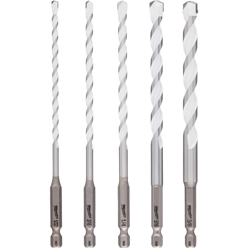 Jeu de forets multi-mat&eacute;riaux Shockwave, 5 morceaux, Carbure MAS Chibougamau