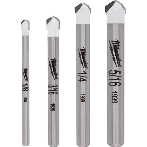 Natural Stone Bit Set, 4 Pieces, Carbide MAS Chibougamau