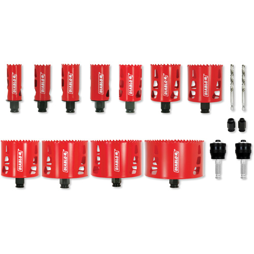 Plumber's Bi-Metal Hole Saw Set, 17 Pieces MAS Chibougamau