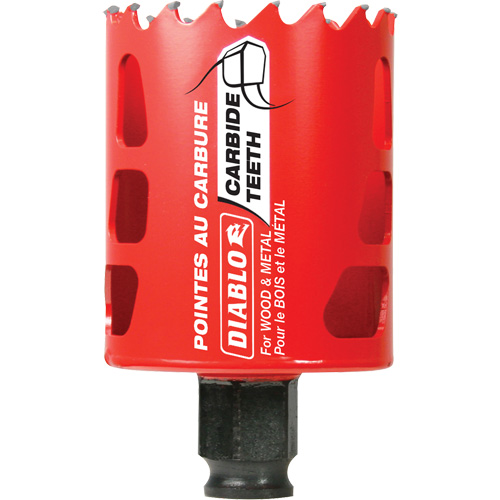 Scie cloche pour bois et m&eacute;tal, 2", Profondeur de la coupe 2-3/8", Carbure MAS Chibougamau