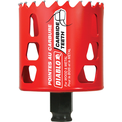 Scie cloche pour bois et m&eacute;tal, 2-5/8", Profondeur de la coupe 2-3/8", Carbure MAS Chibougamau
