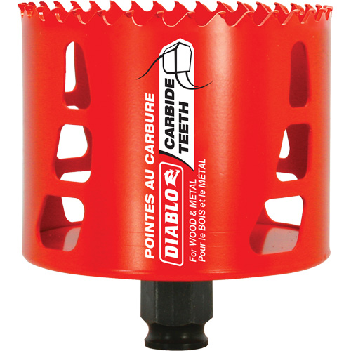 Scie cloche pour bois et m&eacute;tal, 3-1/4", Profondeur de la coupe 2-3/8", Carbure MAS Chibougamau