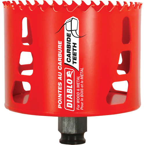 Scie cloche pour bois et m&eacute;tal, 3-1/2", Profondeur de la coupe 2-3/8", Carbure MAS Chibougamau