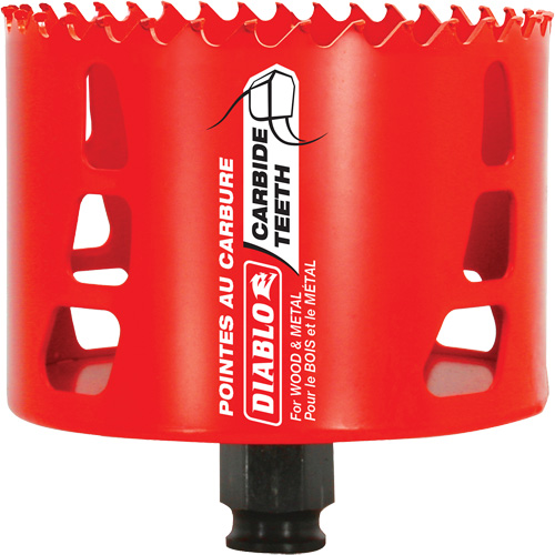 Scie cloche pour bois et m&eacute;tal, 3-5/8", Profondeur de la coupe 2-3/8", Carbure MAS Chibougamau