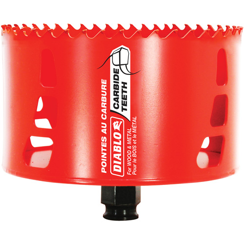 Scie cloche pour bois et m&eacute;tal, 4-1/2", Profondeur de la coupe 2-3/8", Carbure MAS Chibougamau