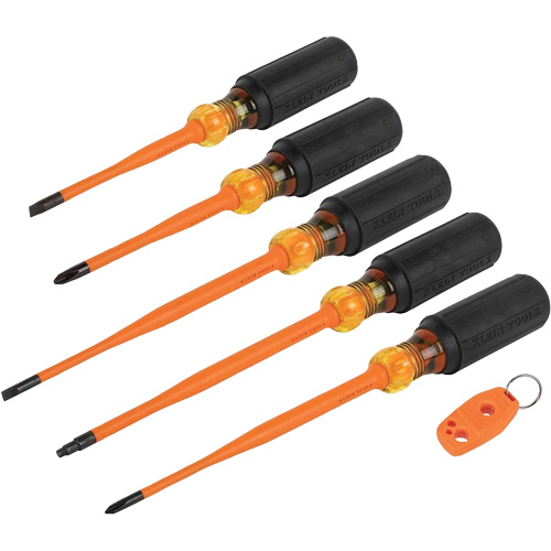 Slim-Tip Insulated Screwdriver Set, 1000 V, 6 Pcs MAS Chibougamau