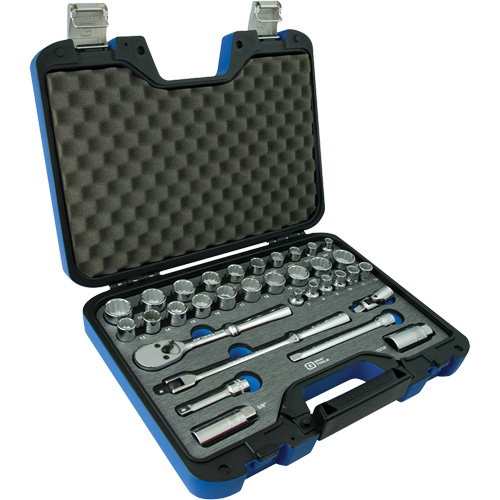 12 Point SAE & Metric Socket Attachment Set, 33 Pcs, 3/8" Drive Size MAS Chibougamau