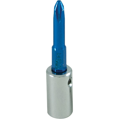 Douille tournevis &agrave; embout bleu, Phillips, #2, Prise 1/4" MAS Chibougamau