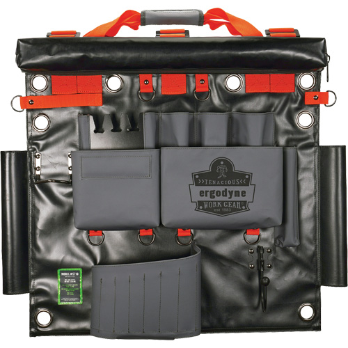Sac &agrave; outils de camion nacelle avec points dancrage &agrave; outil, Nylon, 8 pochettes, Gris MAS Chibougamau