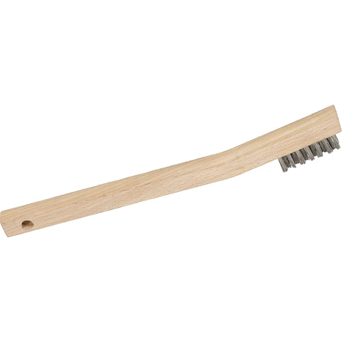 3MHSS Mini Wire Scratch Brush, Stainless Steel, 3 x 7 Wire Rows, 7-3/4" Long MAS Chibougamau