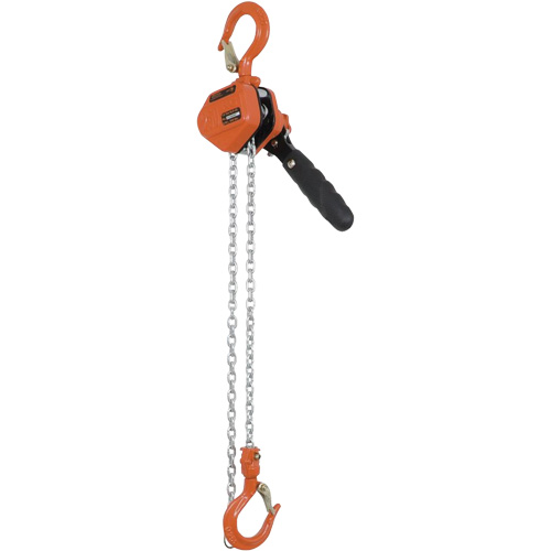 KLP-25-5 KLP Series Lever Chain Hoists, 5' Lift, 500 lbs. (0.25 tons) Capacity, Steel Chain MAS Chibougamau
