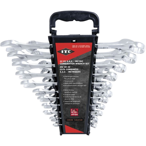 ICW-22SM Wrench Set, Combination, 22 Pieces, Imperial and Metric MAS Chibougamau