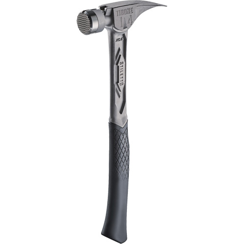 Marteau de charpente en titane meul&eacute; TIBONE, 14 oz, Prise en Acier plein, 15-1/4" lo MAS Chibougamau