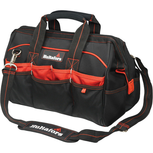 16" Tradesman's Tool Bag, Ballistic Polyester, Black/Red MAS Chibougamau