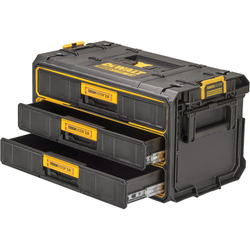 Unit&eacute; &agrave; trois tiroirs ToughSystem 2.0, 21-4/5" x 12-3/10" x 12-3/5", Noir/Jaune MAS Chibougamau