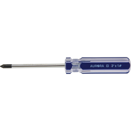 Blue Transparent Striped Philips Screwdriver, #1, Plastic Handle MAS Chibougamau