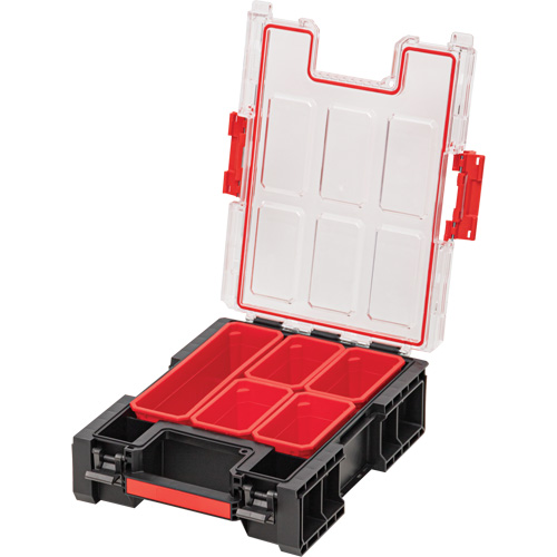 Arx&reg; Medium Tall Organizer with Bins, 10-2/5" x 14-3/10" x 4-1/5", Black MAS Chibougamau