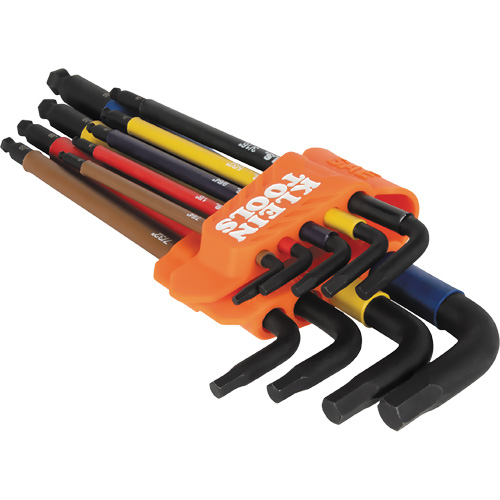 Jeu de cl&eacute; hex de style L extra longues et chromocod&eacute;es avec support, 9 mcx, Imp&eacute;rial MAS Chibougamau