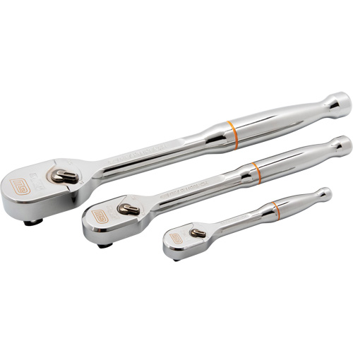 1/4", 3/8" & 1/2" Drive 120XP Full Polish Teardrop Ratchet Set MAS Chibougamau