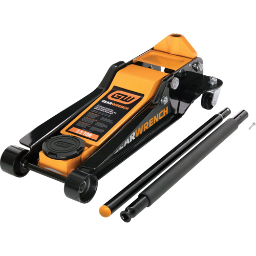 Low Profile Floor Jack, 3.5 Ton(s) Capacity, 3-3/4" Lowered, 21-3/4" Raised, Manual Hydraulic MAS Chibougamau
