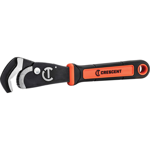 Cl&eacute; bimat&eacute;riau auto-ajustable pour tuyau, Cap des m&acirc;choires 1-1/2", Longueur 12", Fini Oxyde noir, Prise Coussin&eacute;e MAS Chibougamau
