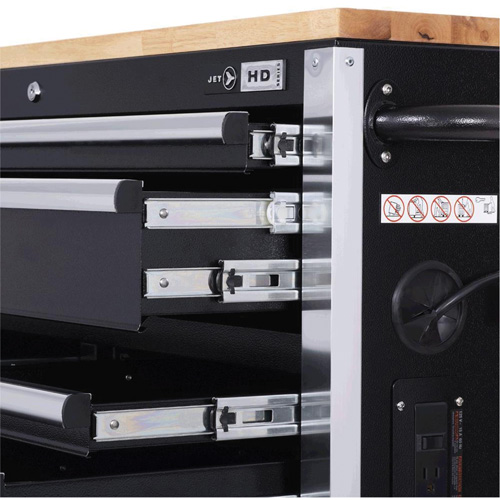 HDRC5212 HD Series Roller Cabinet, 12 Drawers, 51-1/4" W x 21" D x 40-3/10" H, Black MAS Chibougamau